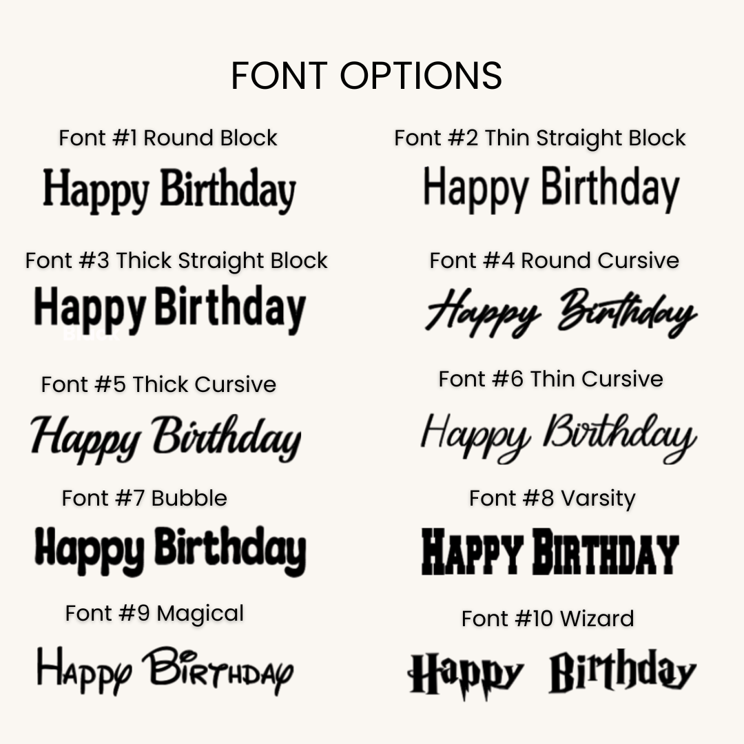 font options for birthday cards